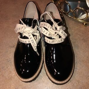 Zara Oxfords girls size 2 black